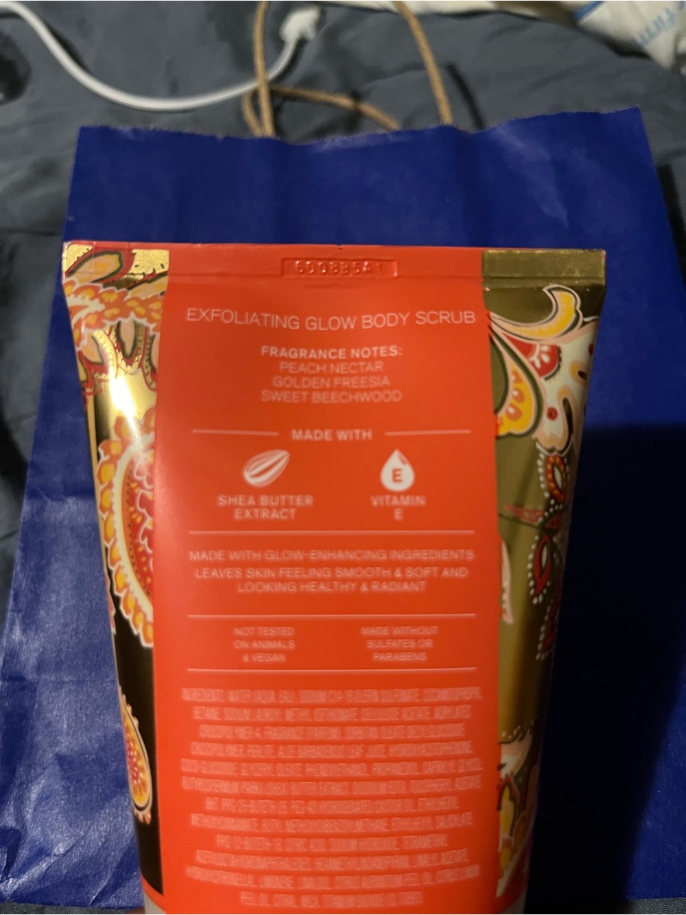NWT Vera Bradley Peach Blossom&Nectar Exfoliating Glow Body Scrub - WhitePeach - Picture 3 of 3